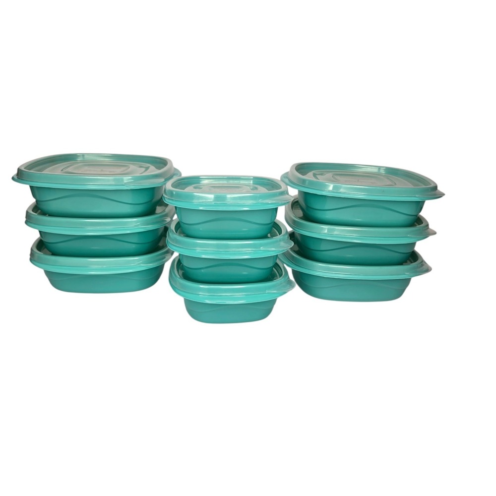 Rubbermaid TakeAlongs Food Storage Container Set 18 Pc Teal BPA Free w/ Lids USA - Picture 3 of 8